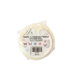Butterfly Sticker Roll 2.5x2.5cm 500pc