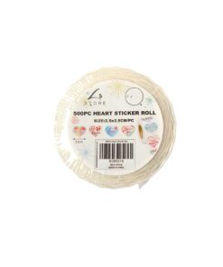Heart Love Sticker Roll 2.5x2.5cm 500pc