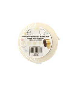 Hot Stamping Thank You Sticker Roll 2.5x2.5cm 500pc