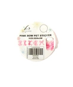 Pink Bow PET Sticker 5cmx2m