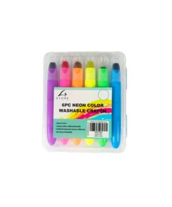 Neon Color Washable Crayon 6pc