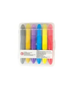 Glitter Color Washable Crayon 6pc