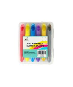 Glitter Color Washable Crayon 6pc