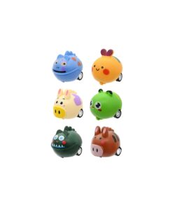 Mini Animal Pull Back Car 4cm 6 pack