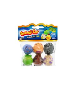 Mini Animal Pull Back Car 4cm 6 pack
