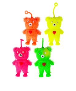 Luminous Fluffy Hairy Bear 11cm Assorted