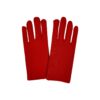 Red Short Plain Party Gloves