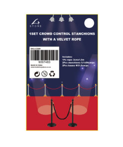 Crowd Control Stanchions with A Velvet Rope
