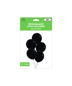 Alternative view of Black Latex Balloons 18in 5pk