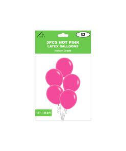 Alternative view of Hot Pink Latex Balloons 18in 5pk