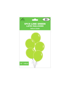 Alternative view of Lime Green Latex Balloons 18in 5pk