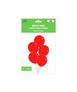 Alternative view of Red Latex Balloons 18in 5pk