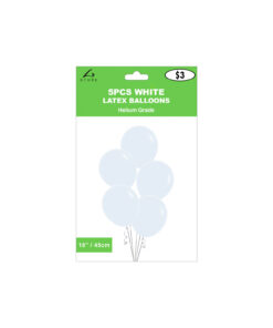 Alternative view of White Latex Balloons 18in 5pk