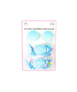 Shell Design Hair Clip Set 4pc