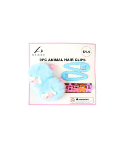 Animal Hair Clip Set 9pc