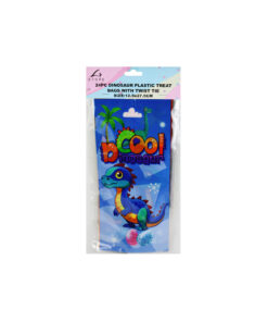 Dinosaur Plastic Treat Bags With Twist Ties 24pk
