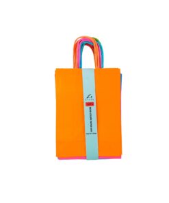 Small Neon Color Paper Bags 16x22x8cm 12pc