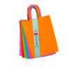 Small Neon Color Paper Bags 16x22x8cm 12pc
