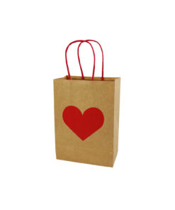 Small Heart Printed Paper Bags 4pc
