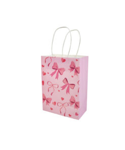 Bow Printed Printed Paper Bags 4pc