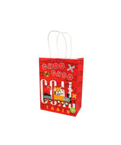 Small Train Printed Paper Bags 4pc