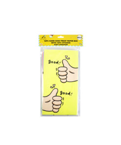 Hand Sign Paper Treat Paper Bags With Stickers 10pc