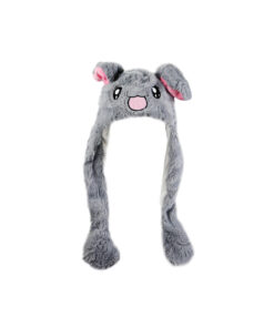 Grey Rabbit Plush Hat