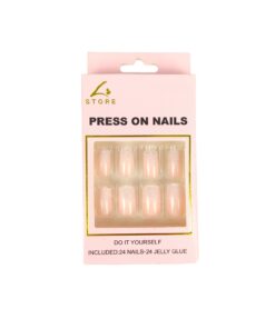 Pink Press On Nails 24pc
