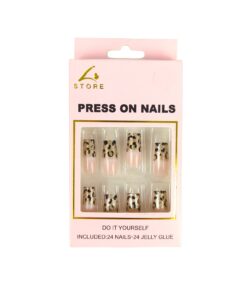 Leopard Pink Press On Nails 24pc