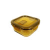 Square Amber Borosilicate Glass Container 520ml