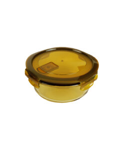 Round Amber Borosilicate Glass Container 880ml