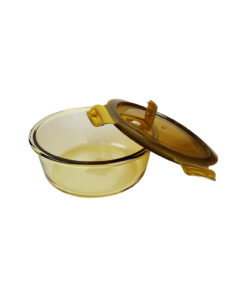 Alternative view of Round Amber Borosilicate Glass Container 880ml