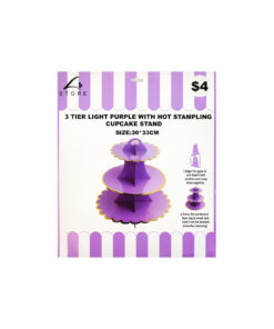 Purple With Gold Hot Stamp Cupcake Tier Stand
