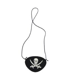 Caribbean Skull Single Eye Mask 8 x 5.7 cm 12pc