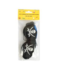 Caribbean Skull Single Eye Mask 8 x 5.7 cm 12pc