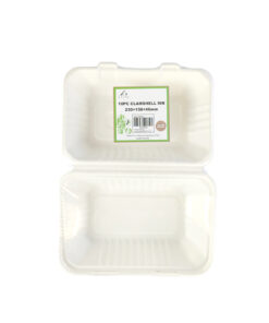 Biodegradable Clamshell 230x158x46mm 10pc