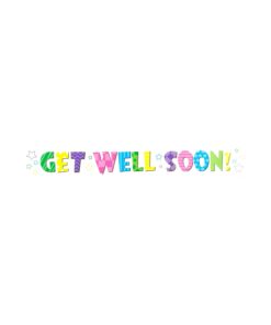 Get Well Soon Foil Banner 11x260cm 1pc