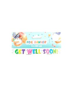 Get Well Soon Foil Banner 11x260cm 1pc