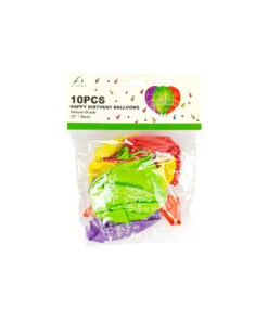 Metallic Happy Birthday Balloon 12in 10pk