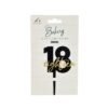 Black 18 Acrylic Cake Topper 12X8cm