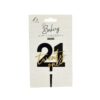 Black 21 Acrylic Cake Topper 12X8cm