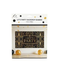 LET'S PARTY Backdrop Banner 114.3X198cm