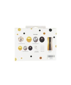 Black Gold Door Fringe with Balloons Kit