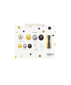 Alternative view of Black Gold Door Fringe with Balloons Kit
