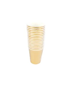 Gold Paper Cup 9oz 16pc