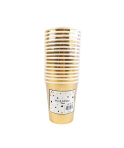 Gold Paper Cup 9oz 16pc
