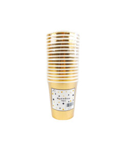 Gold Paper Cup 9oz 16pc