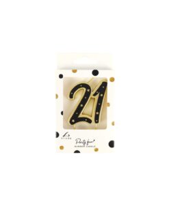21 Black Gold Double-digit Candle 6.3cm