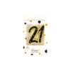 21 Black Gold Double-digit Candle 6.3cm