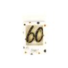 60 Black Gold Double-digit Candle 6.3cm